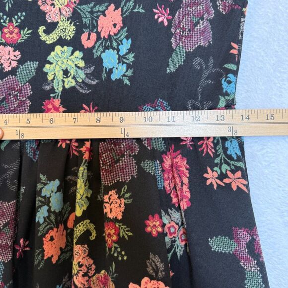American Rag Cie Sleeveless Black Floral Dress With Pockets Size Small - Picture 14 of 15